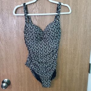 Size 8 Niptuck Blue Paisley Swim Suit